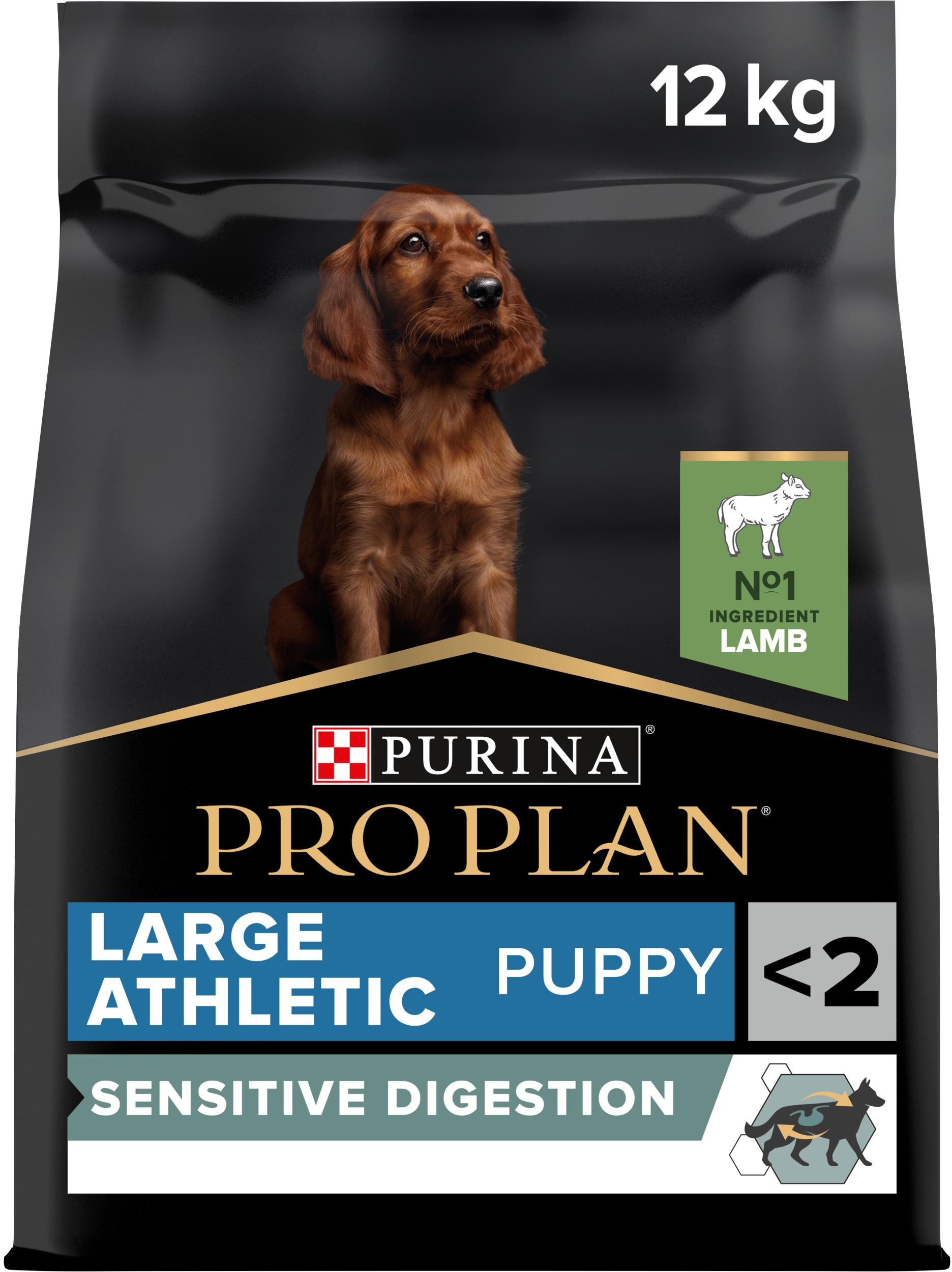 PRO PLAN Large Puppy Athletic Sensitive Digestion granuly pre šteňatá jahňacie 12 kg