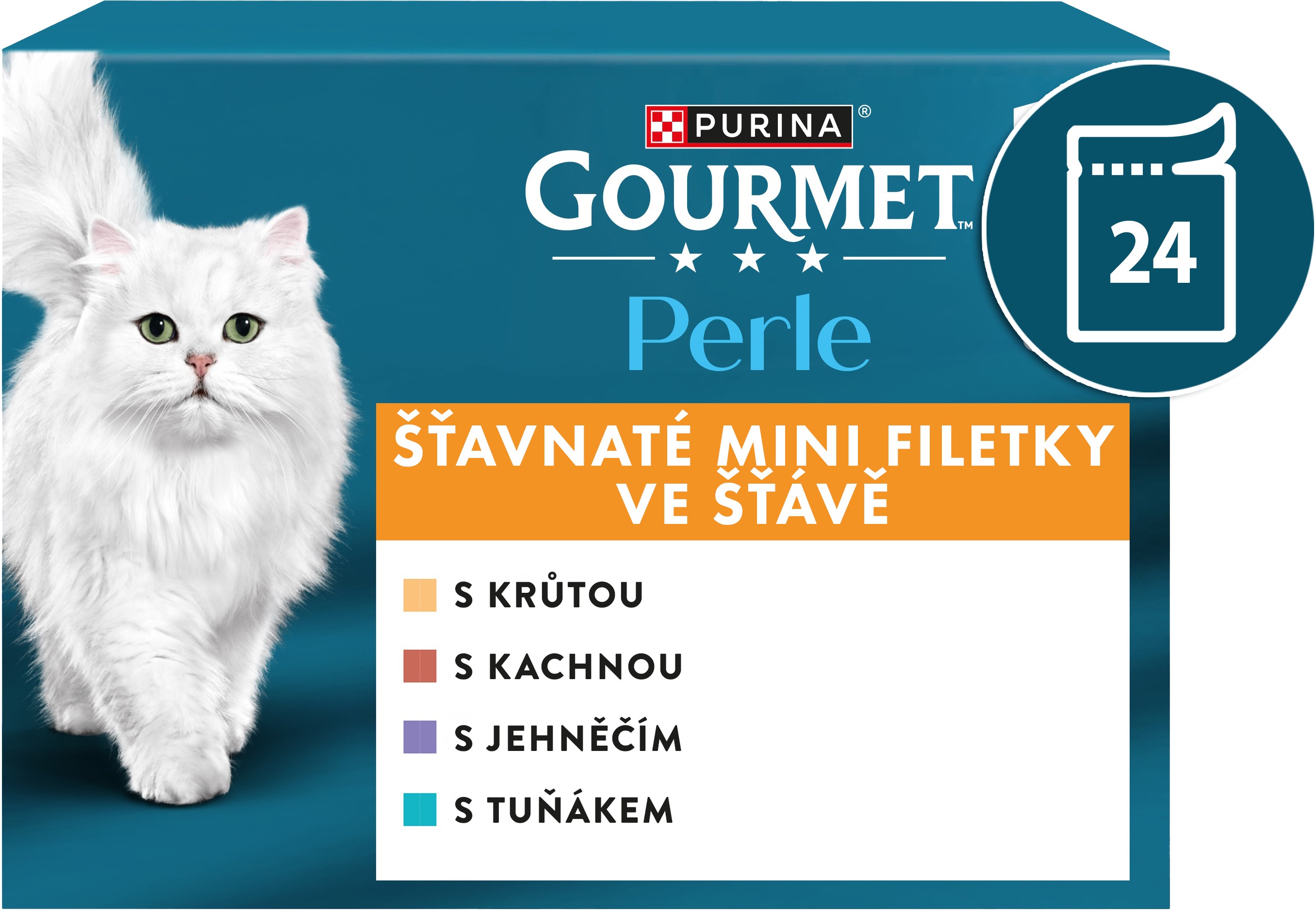Gourmet Perle kapsičky pre mačky morka, kačica, jahňacie, tuniak v šťave 12× 85 g 2 ks