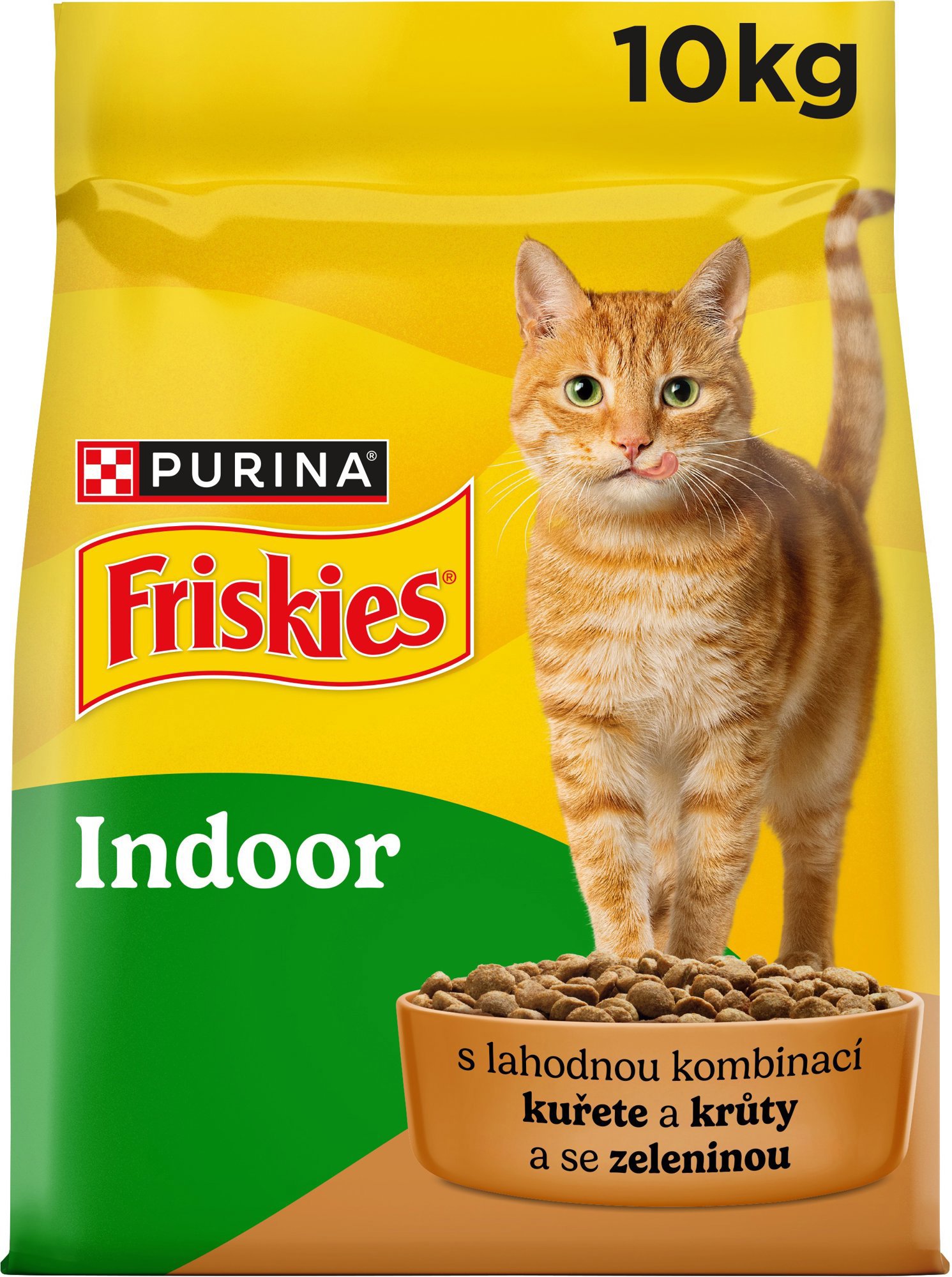 Friskies Indoor granuly pre mačky kura, zelenina 10 kg