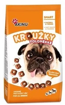 Akinu Krúžky pre psy polomäkké 500 g