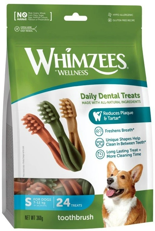 Whimzees Dental zubná kefka pre psa S 15 g, 24 ks