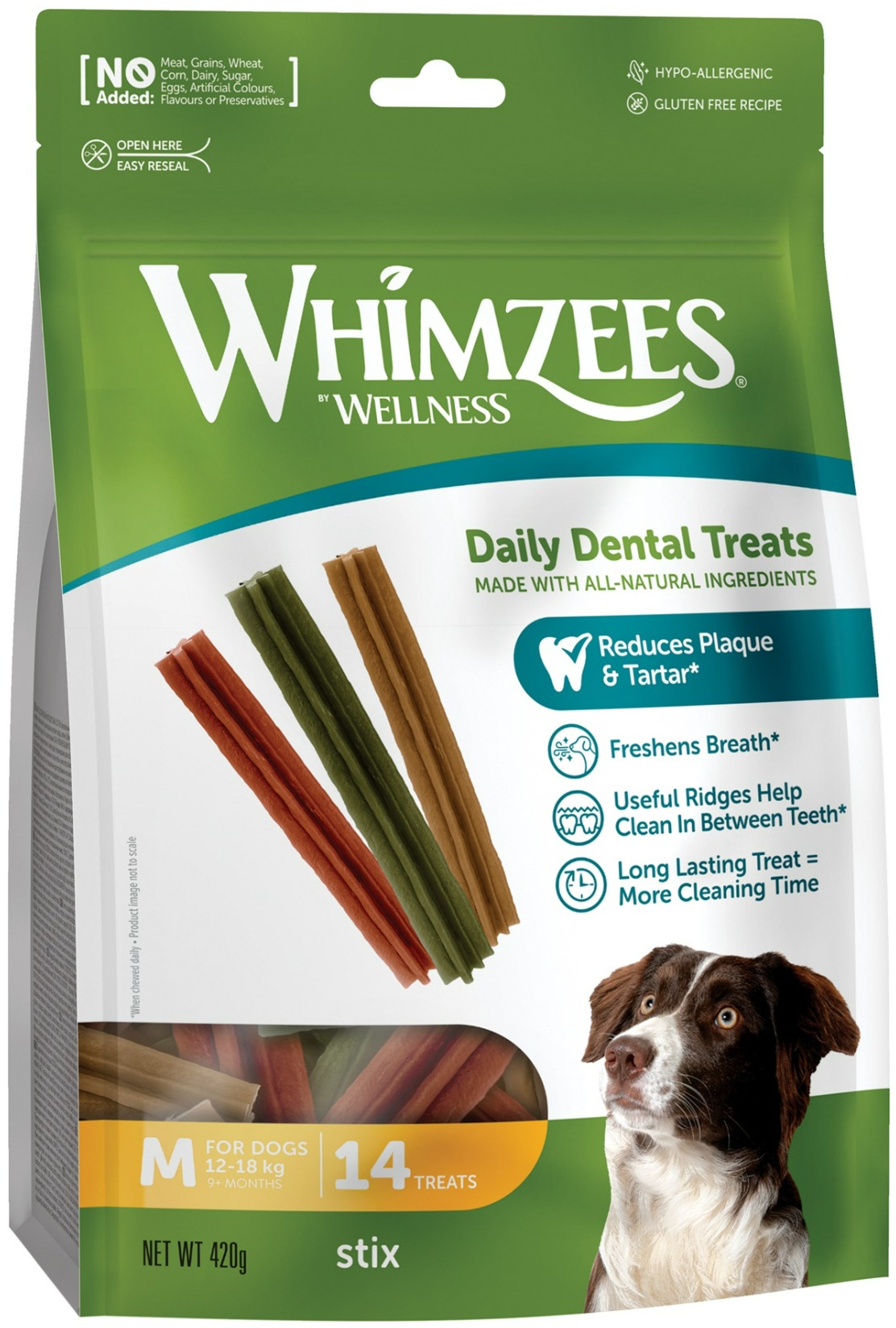 Whimzees Dental stix M 30 g 12 + 2 ks