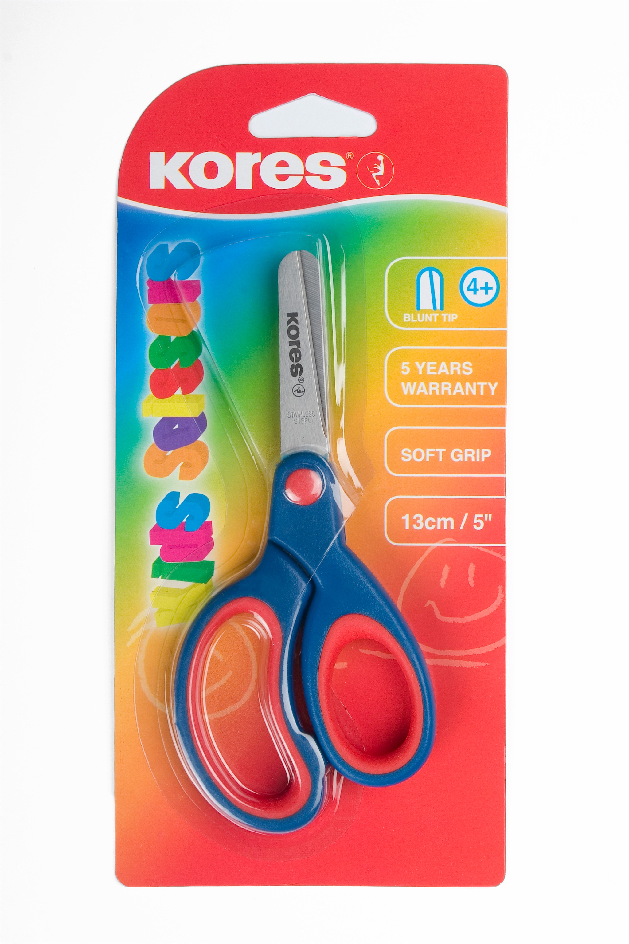 KORES se soft úchopom 13 cm, zeleno-červené
