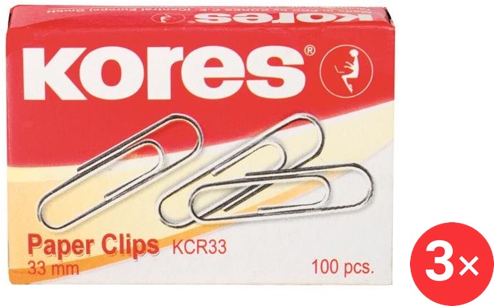 KORES okrúhle 33 mm, 100 ks – balenie 3 ks