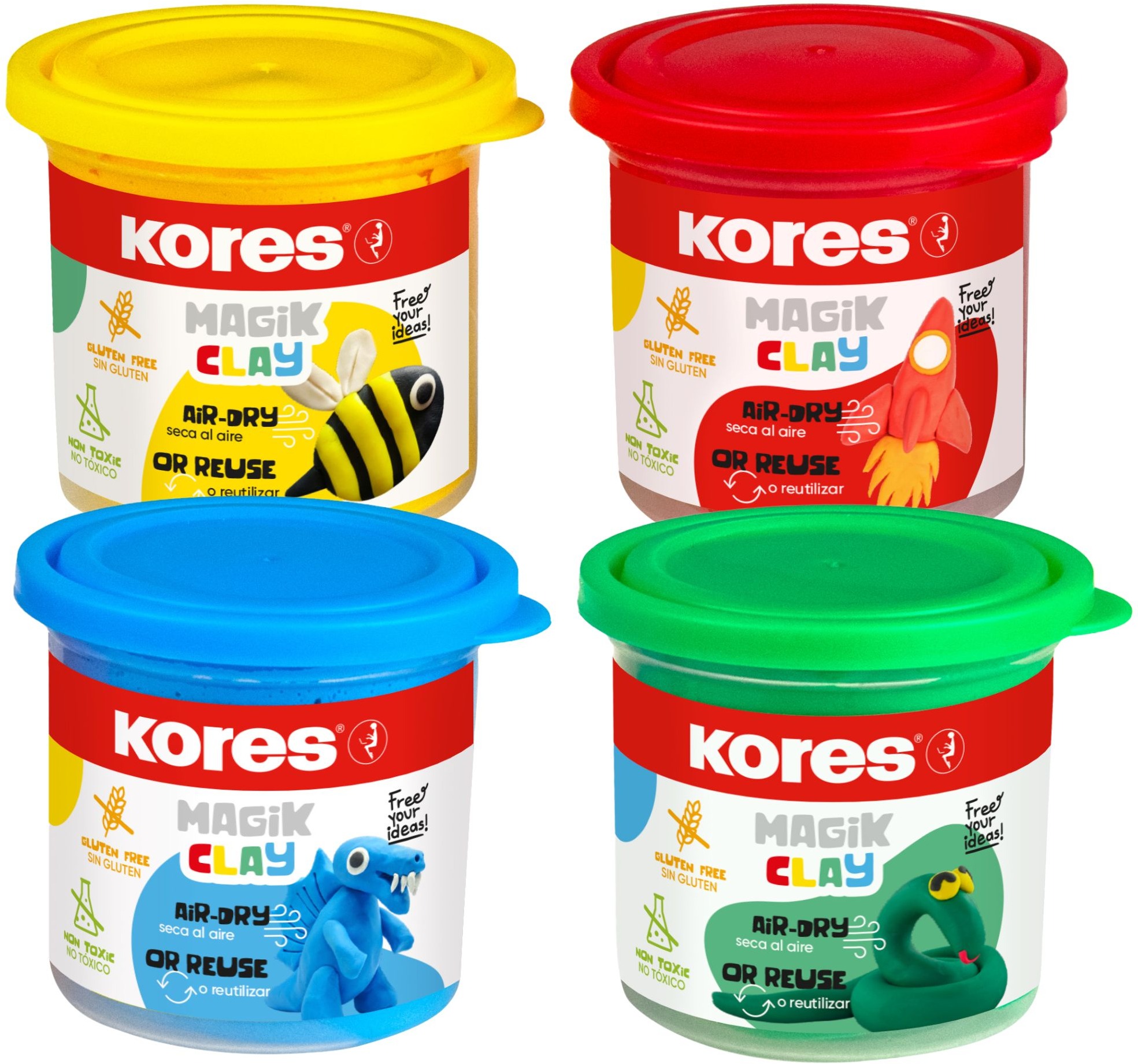 KORES MAGIK CLAY, 4× 40 g