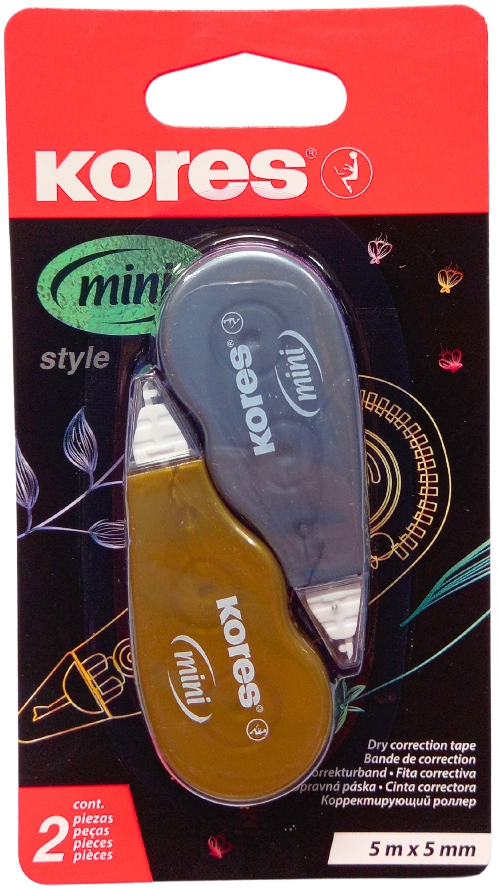 KORES MINI Roller Metalic 5 m × 5 mm – balenie 2 ks