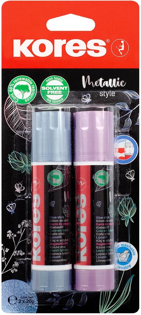 KORES Lepiaca tyčinka Metalic 2× 20 g