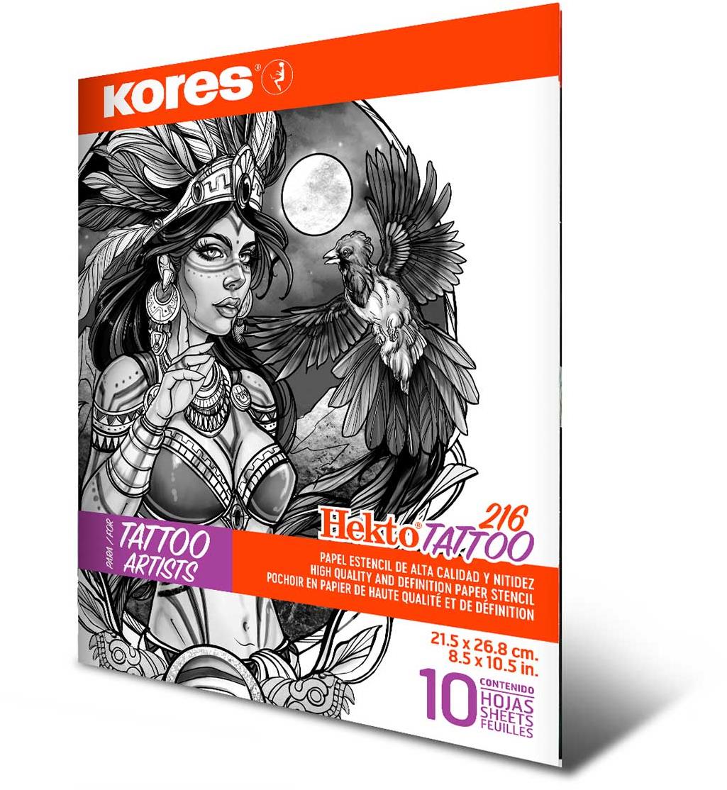 KORES papier na tetovanie, 21.5 × 26.8 cm, 10 listov