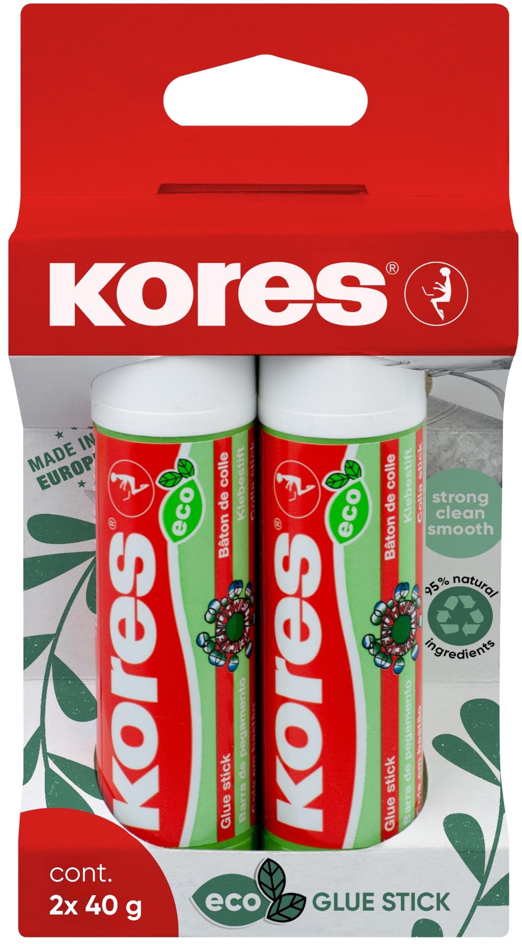 KORES Lepiaca tyčinka ECO 2× 40 g