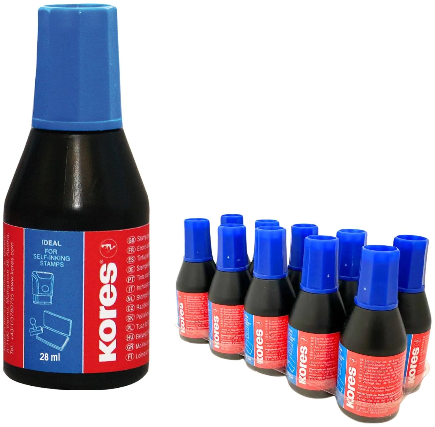 KORES 28 ml modrá – balenie 10 ks