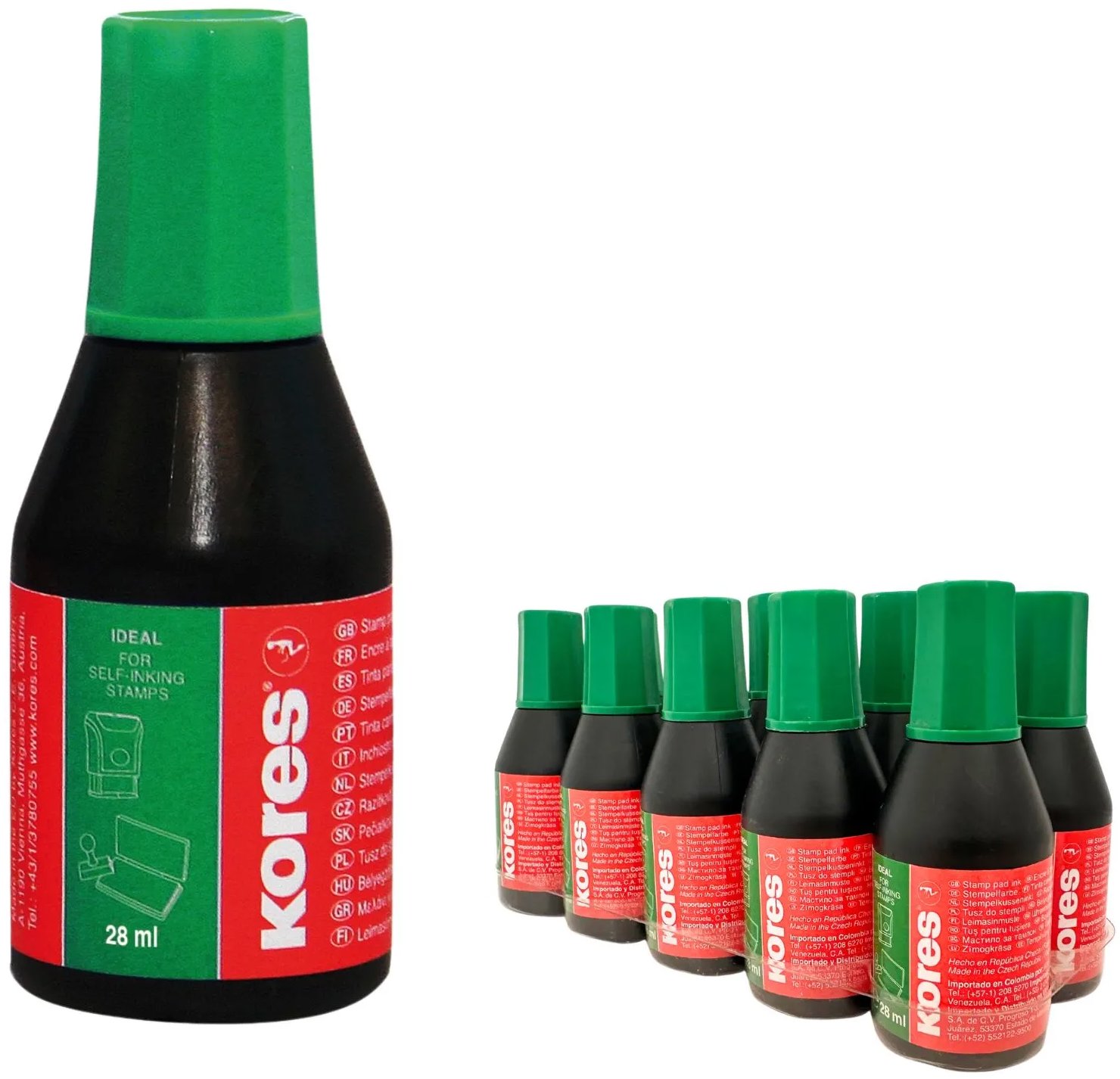 KORES 28 ml zelená – balenie 10 ks