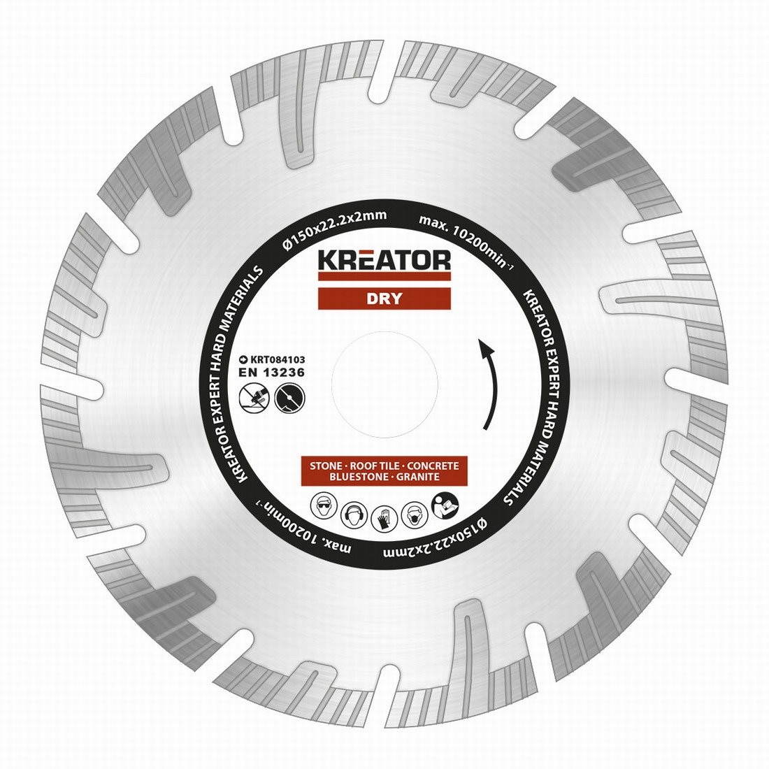 KREATOR Diamantový kotúč segmentový 150 mm EXPERT KRT084103