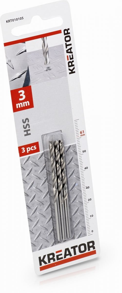 Kreator Vrták do kovu 3 mm HSS