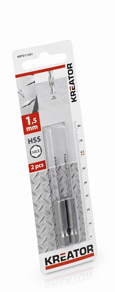 Kreator vrták do kovu HEX 1,5 mm HSS