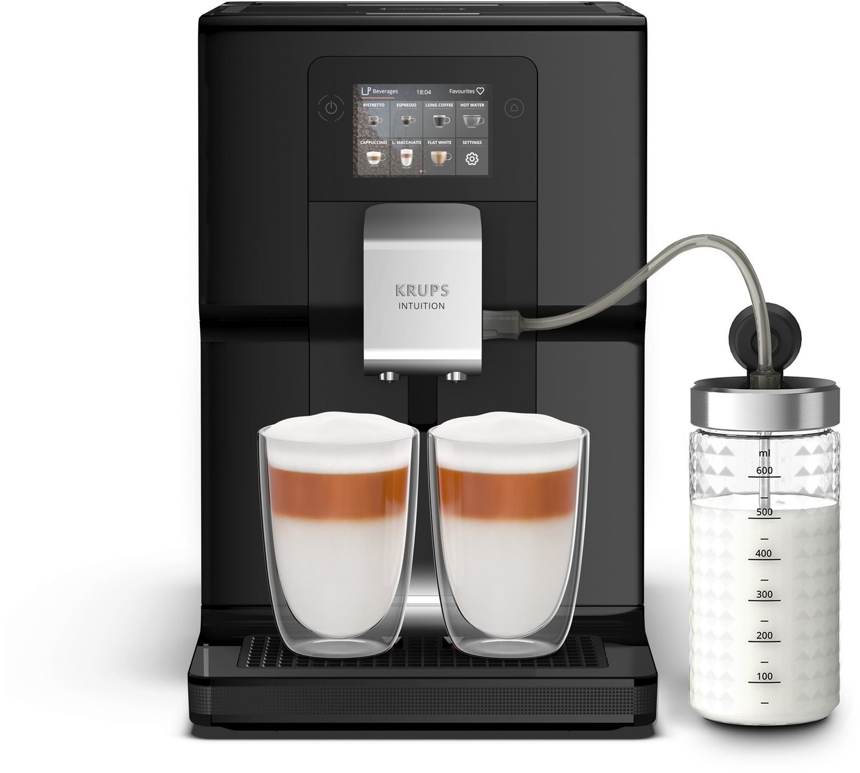 KRUPS EA873810 Intuition Preference Black s nádobou na mlieko