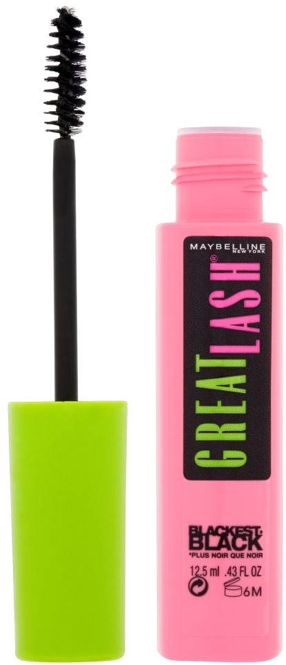 MAYBELLINE NEW YORK Great Lash Mascara Blackest Black maskara, 12,5 ml