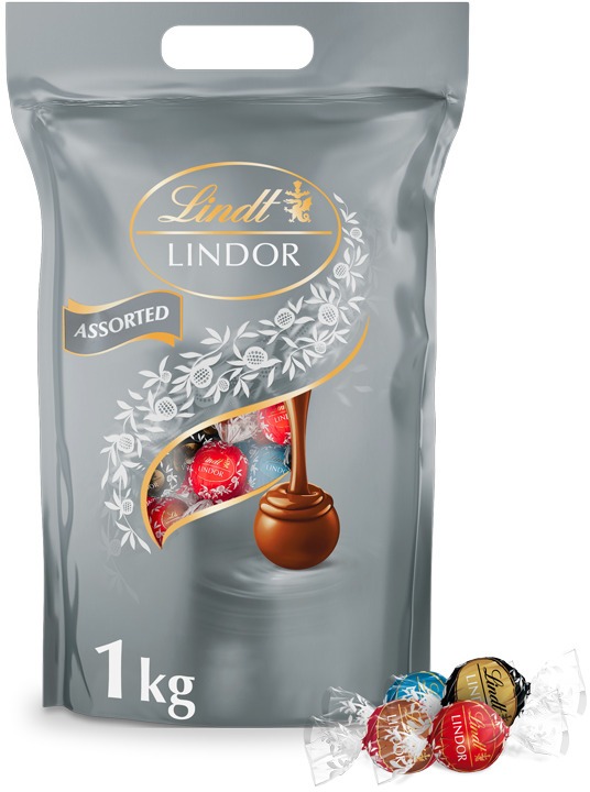 LINDT Lindor Pralinky Zmes Strieborný Mix 1000 g