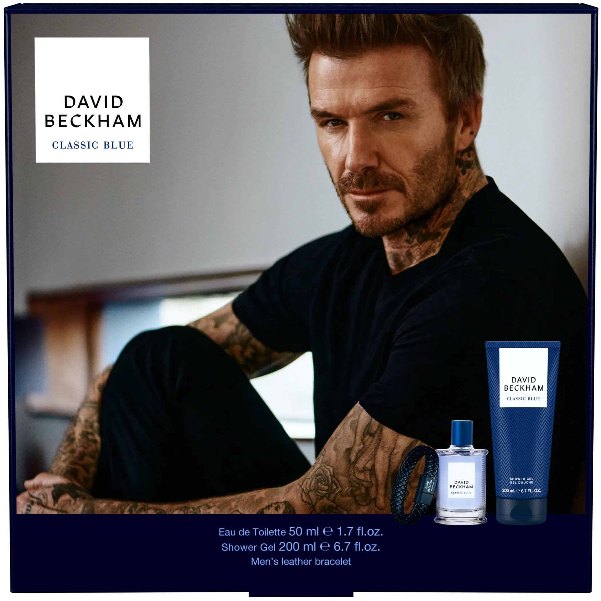 DAVID BECKHAM Classic Blue EdT Set 250 ml + náramok