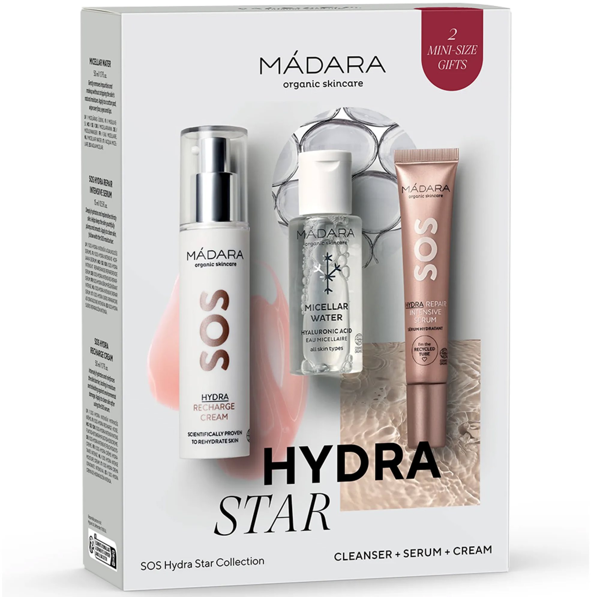 MÁDARA SOS Hydra Star Collection súprava na suchú a dehydratovanú pleť 120 ml