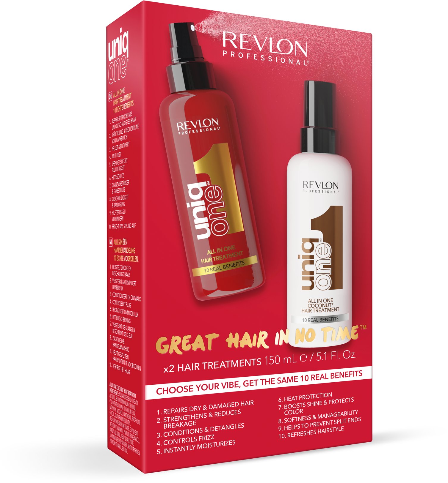 REVLON PROFESSIONAL Pack UniqOne Hair Treatment Classic & Coconut 300 ml