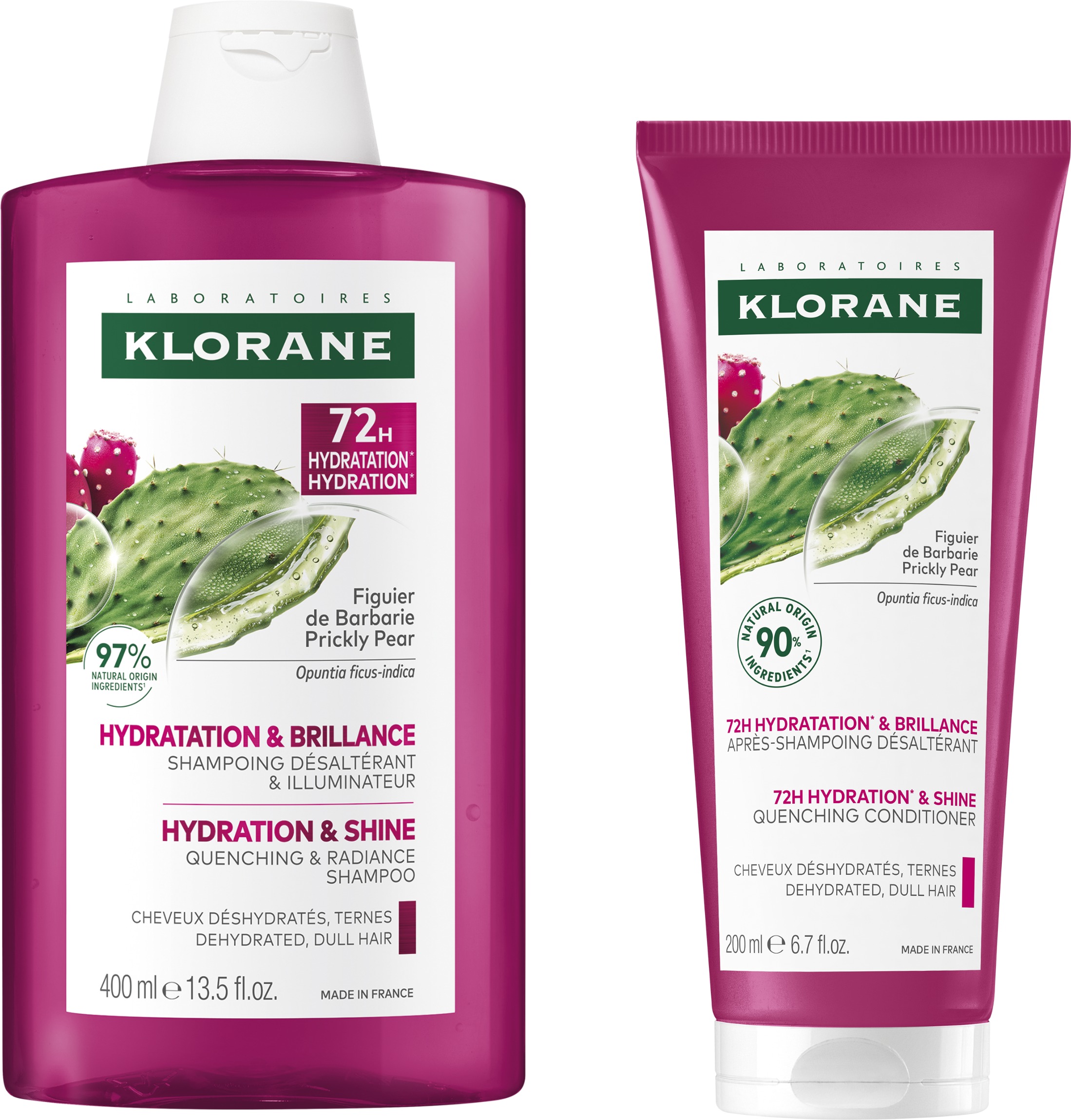 KLORANE Hydratačná starostlivosť o vlasy s opunciou Set 600 ml
