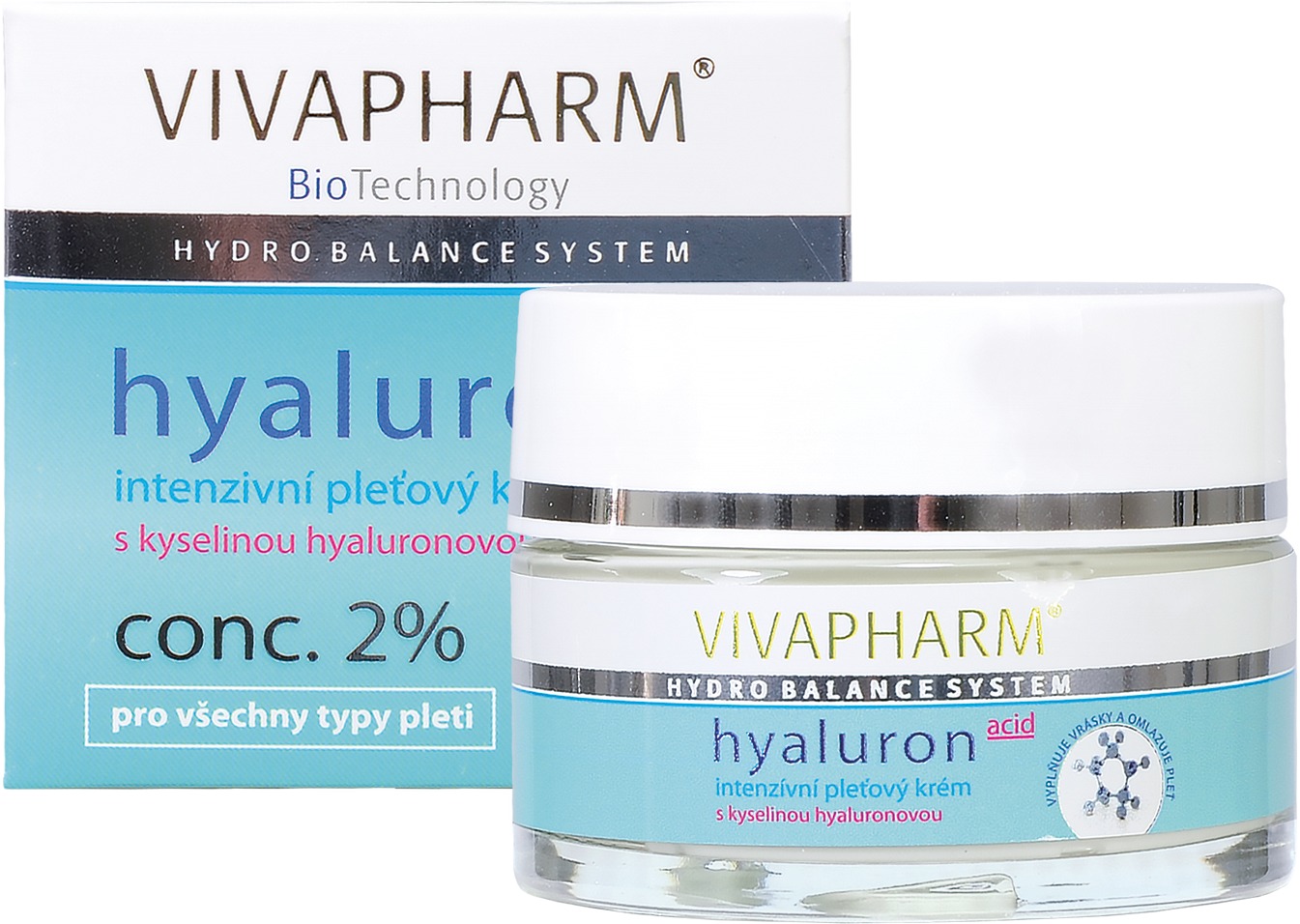 VIVACO Vivapharm Intenzívny pleťový krém s kyselinou hyalurónovou 50 ml
