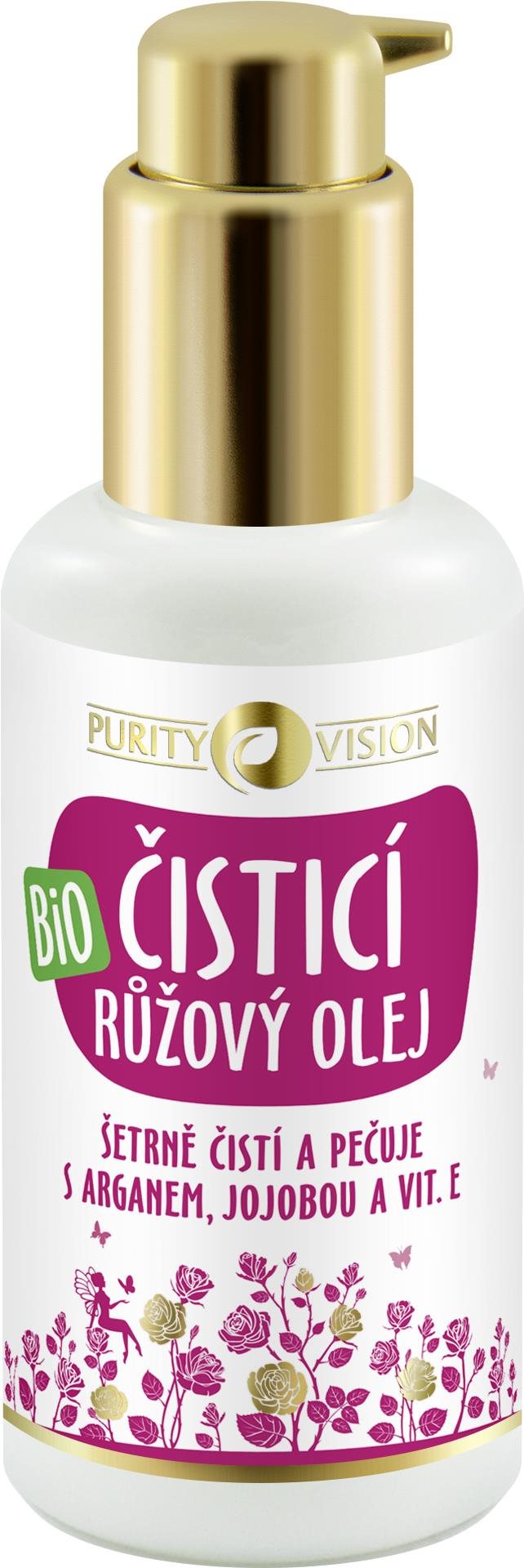 PURITY VISION Bio Ružový čistiaci olej s arganom, jojobou a vit. E, 100 ml