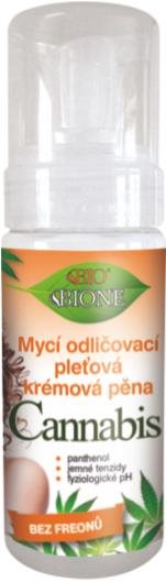 BIONE COSMETICS Bio Cannabis Umývacia odličovacia pleťová krémová pena 150 ml