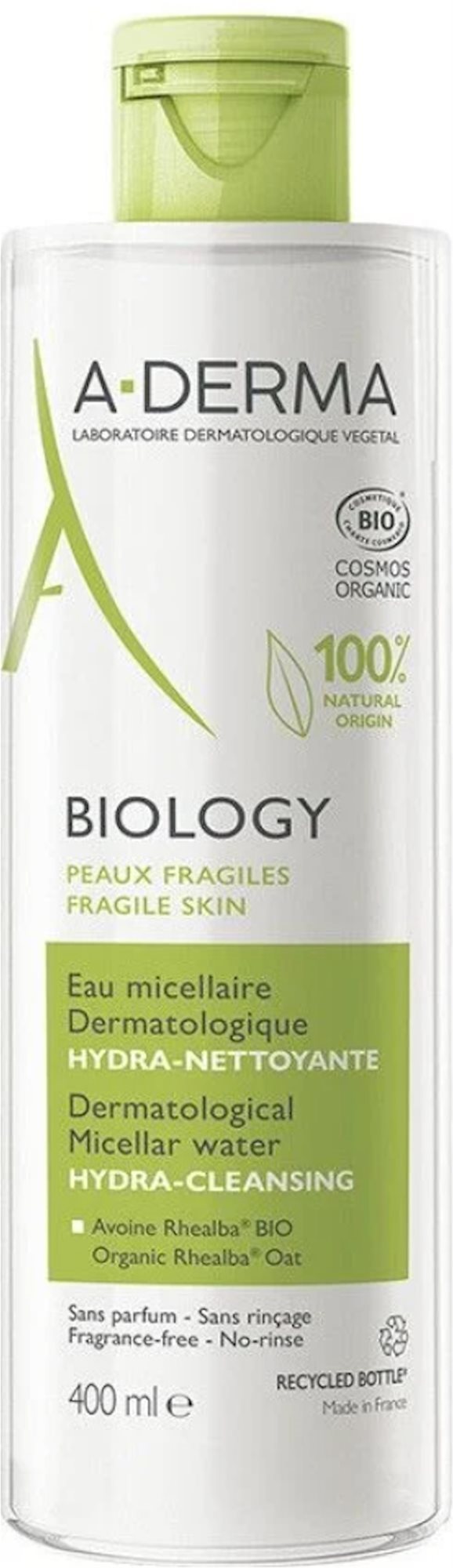 A-DERMA BIOLOGY Dermatologická micelárna voda hydratačná – čistiaca 400 ml