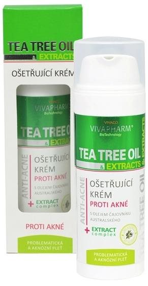 VIVACO Vivapharm Tea Tree Oil Ošetrujúci krém proti akné 50 ml