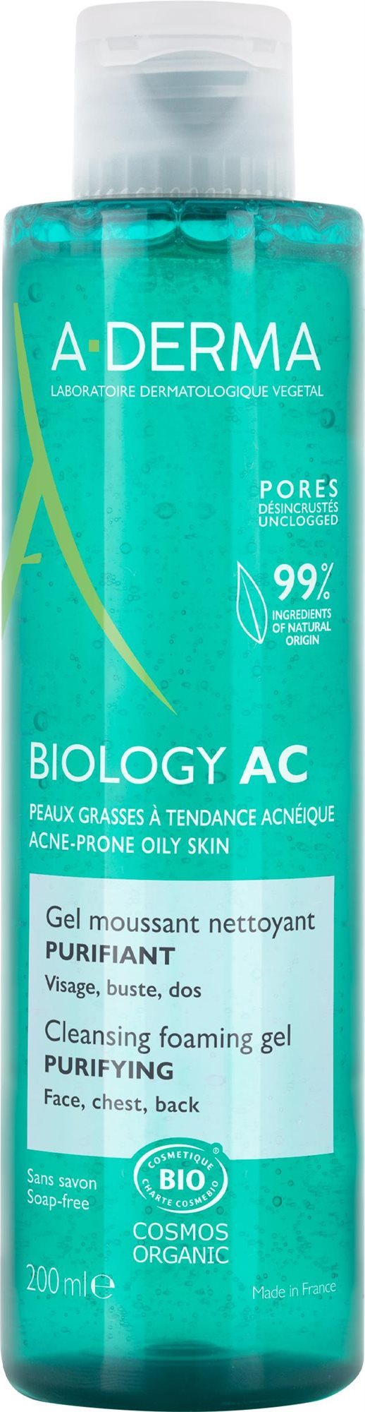 A-DERMA BIOLOGY AC Čistiaci penivý gél 200 ml
