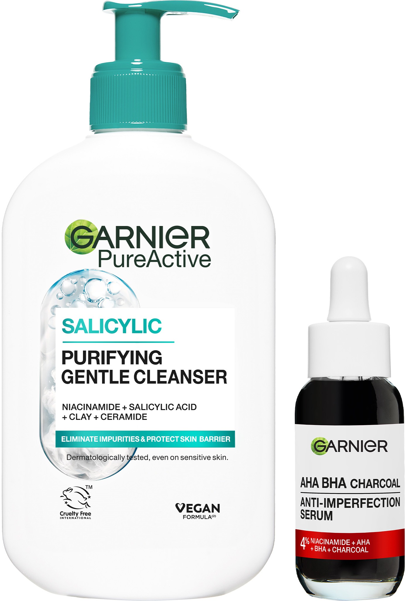GARNIER PureActive Serum a Cleanser Súprava 280 ml