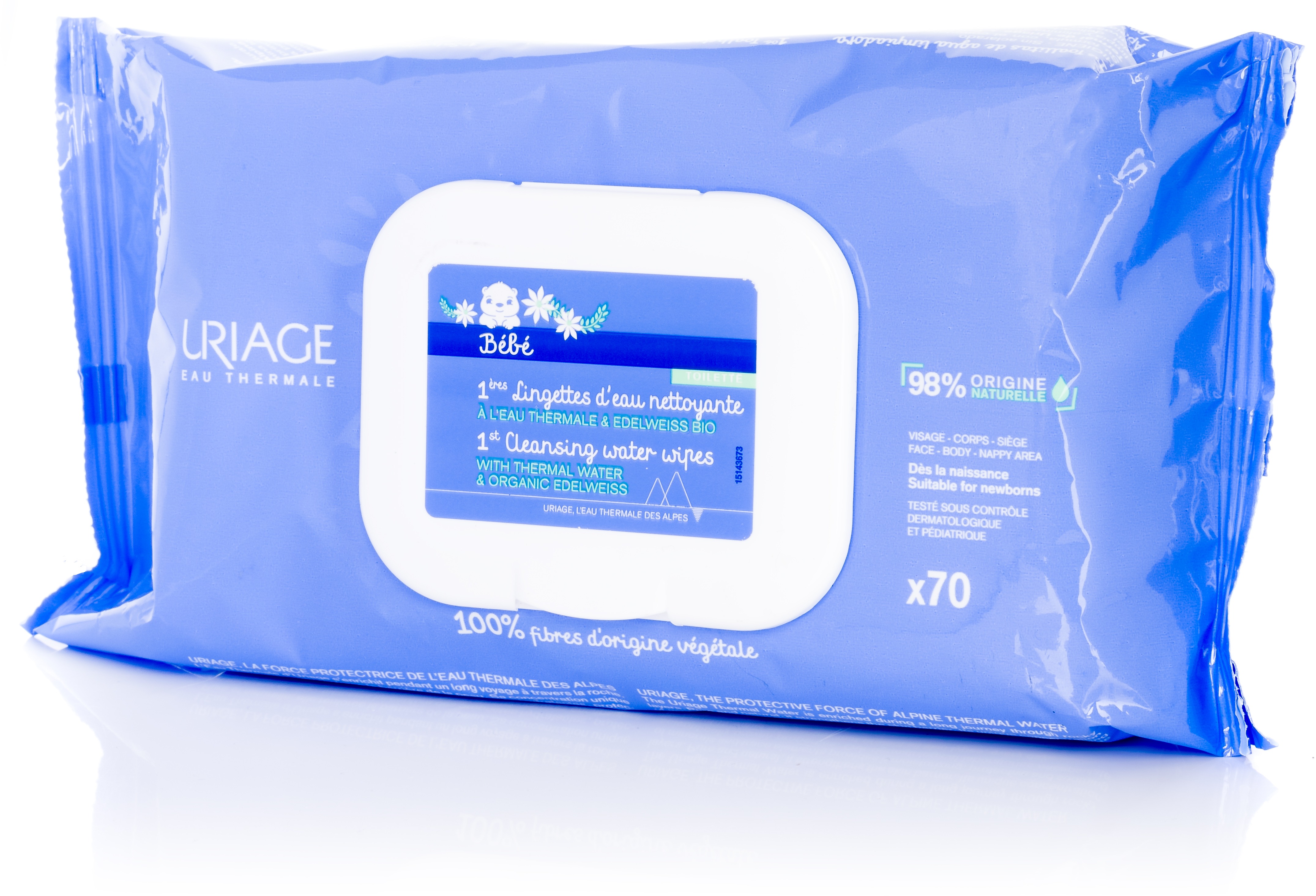 URIAGE Bebé 1st Cleansing Water Wipes x70