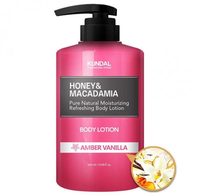 KUNDAL Honey & Macadamia Pure Body Lotion Amber Vanilla 500 ml