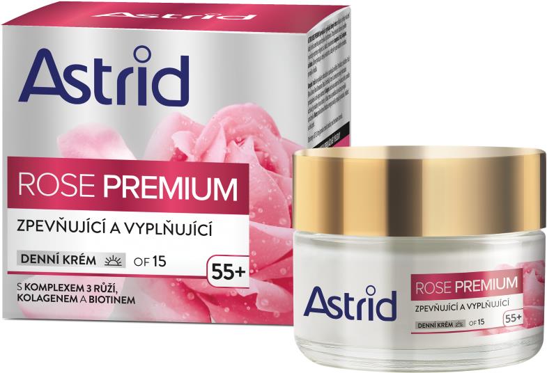 ASTRID Rose Premium 55+ spevňujúcí a vyplňujúcí denný krém OF15 50 ml