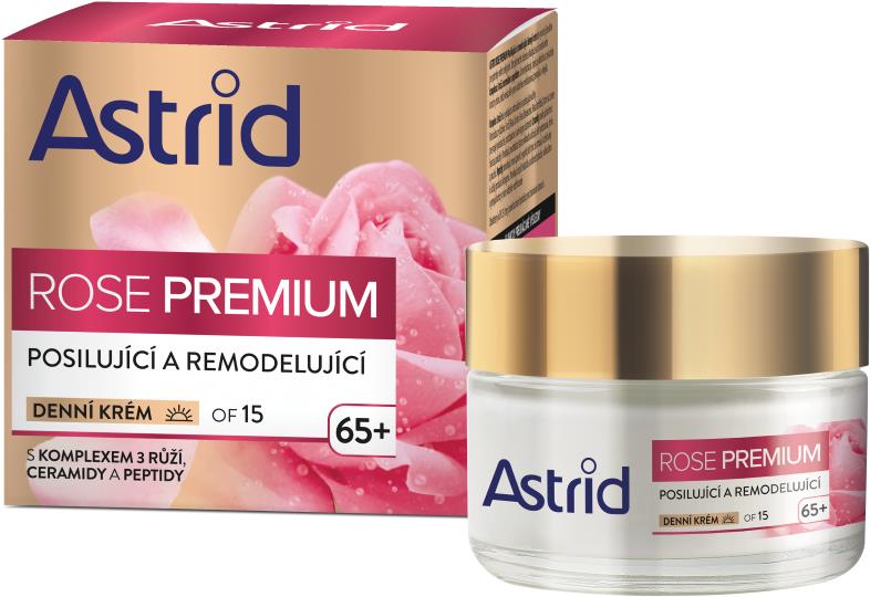 ASTRID Rose Premium 65+ posilujúcí a remodelujúcí denný krém OF15 50 ml