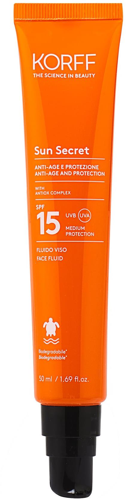 KORFF Sun Secret Pleťový fluid SPF 15 50 ml