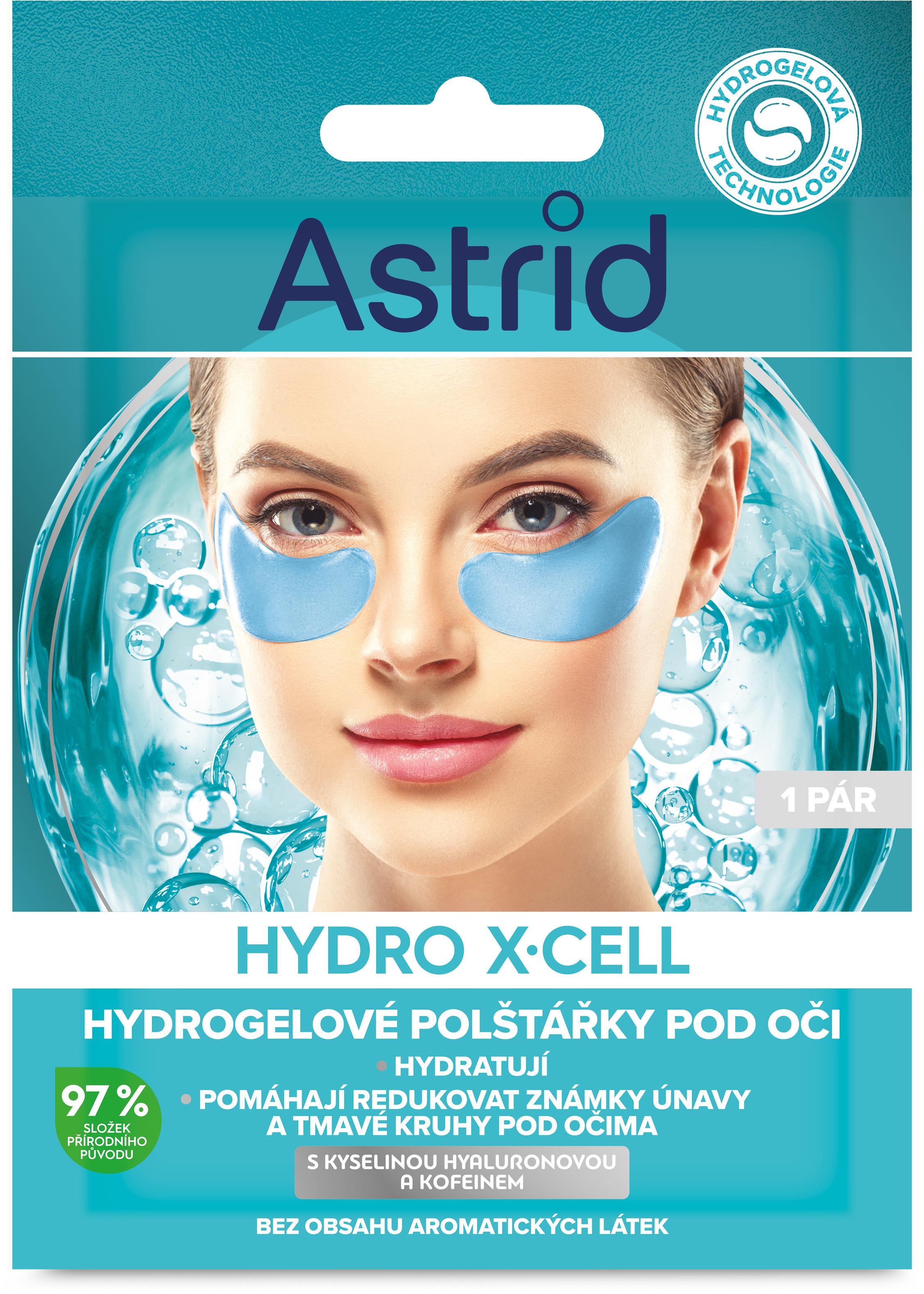 ASTRID Hydro X-Cell Hydrogélové vankúšiky pod oči 2 ks