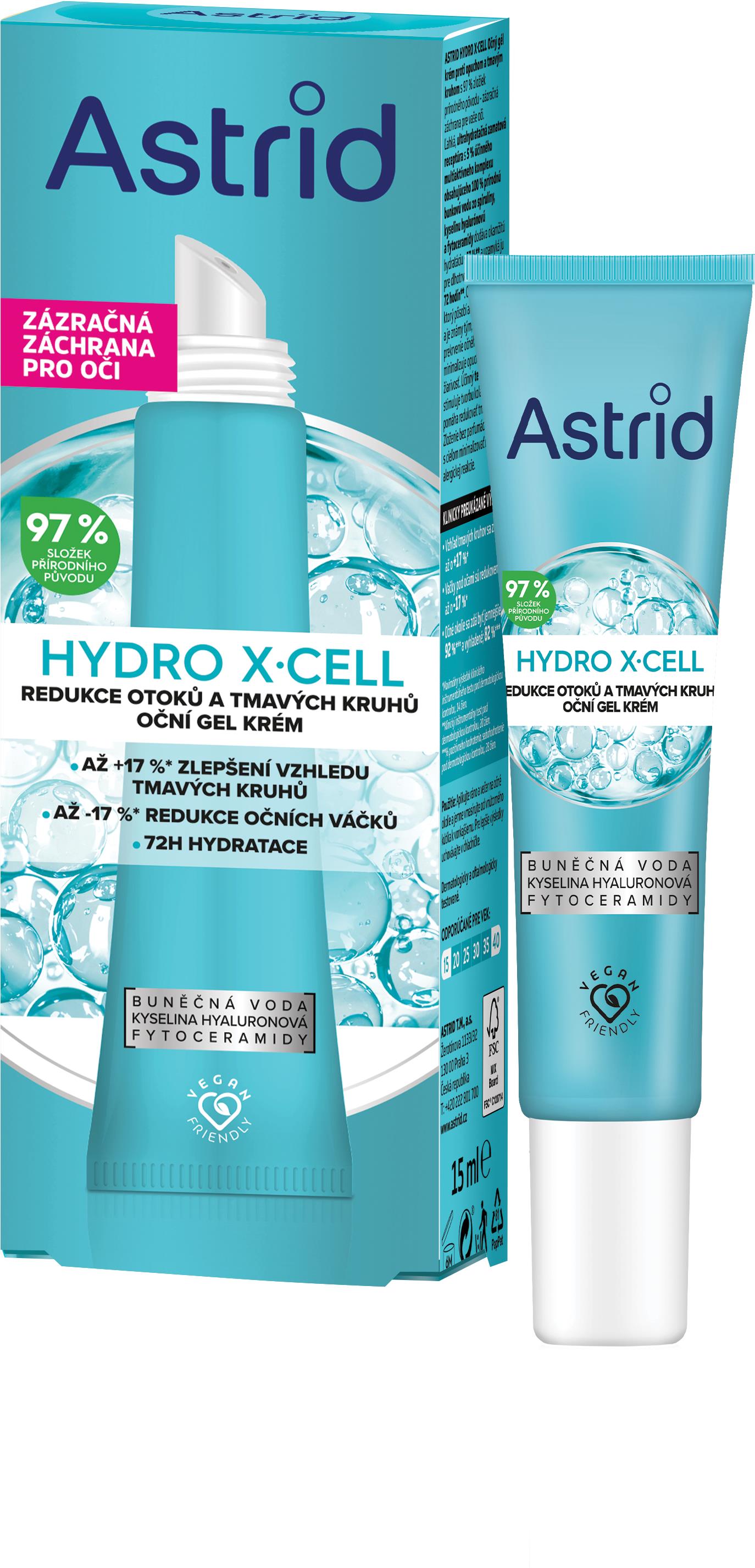 ASTRID Hydro X-Cell Očný gél krém 15 ml