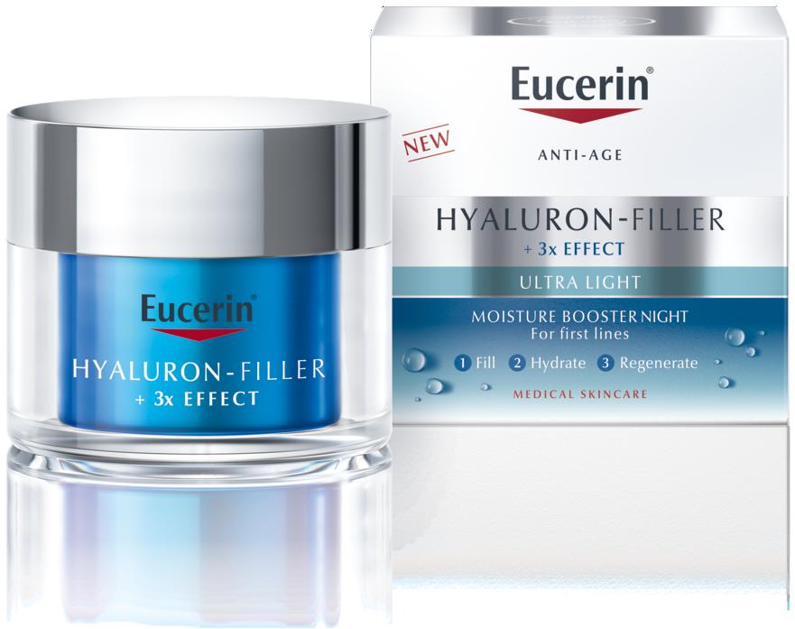 EUCERIN Hyaluron-Filler + 3× effect nočný hydratačný booster 50 ml