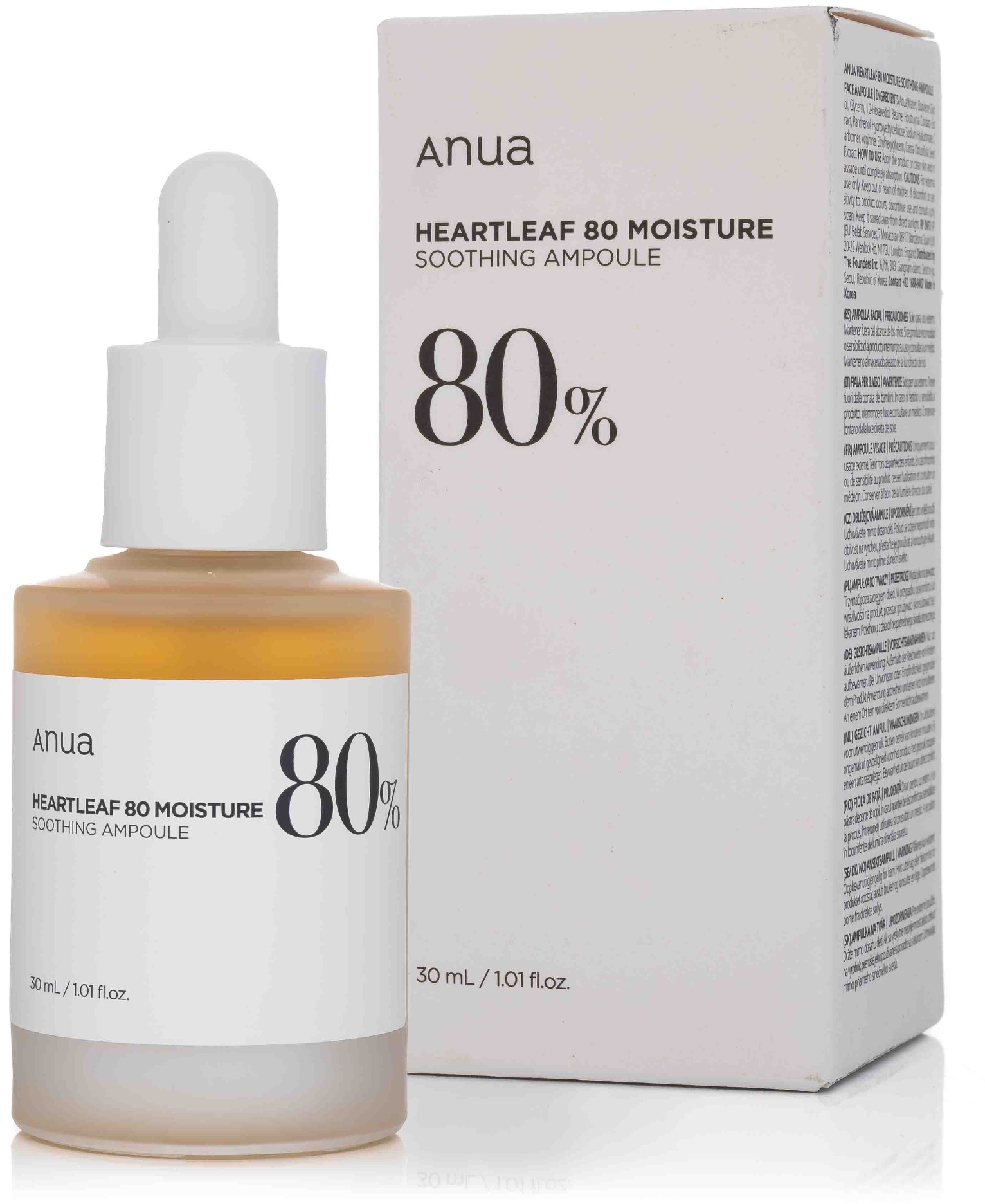 ANUA Heartleaf 80 % Soothing Ampoule 30 ml