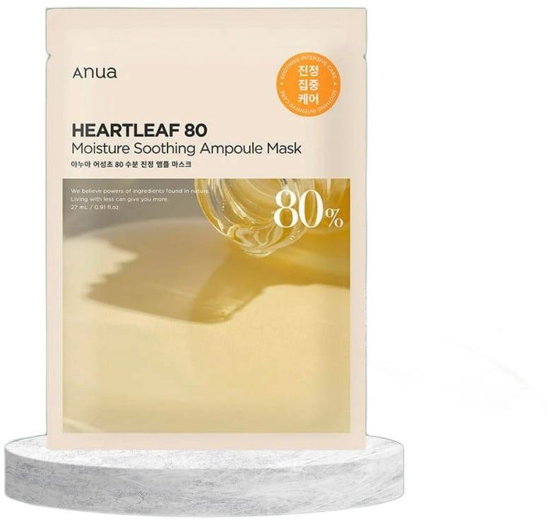 ANUA Heartleaf 80 Moisture Soothing Ampoule Mask 27 ml