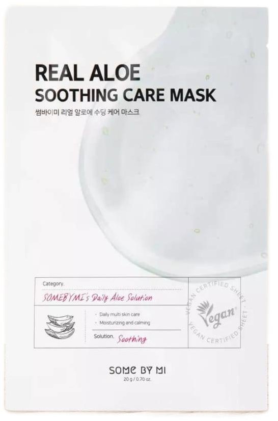 SOME BY MI Real Aloe Soothing Care Mask – Upokojujúca plátenková maska s Aloe Vera 20 g