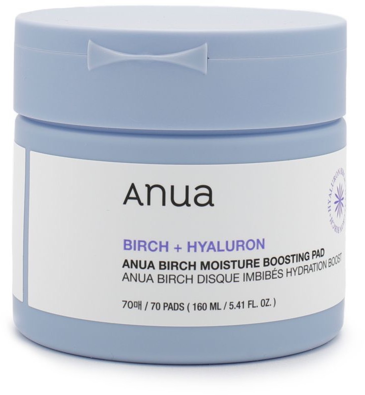 ANUA Birch Moisture Boosting Pad – Hydratačné tampóny s brezovou miazgou 70 ks/160 ml