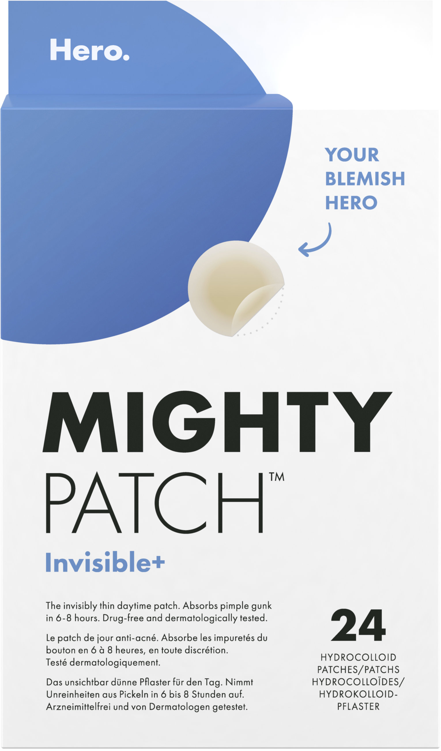 HERO Mighty Patch Invisible+ 24 ks