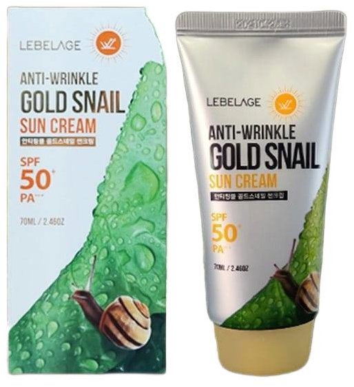 LEBELAGE Anti-Wrinkle Gold Snail Sun Cream SPF50+ 70 ml