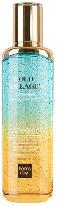 FARM STAY Gold Collagen Nourishing 2 in 1 Serum Toner 130 ml