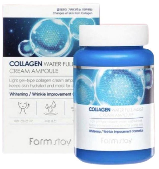 FARM STAY Collagen Water Full Moist Cream Ampoule 250 ml