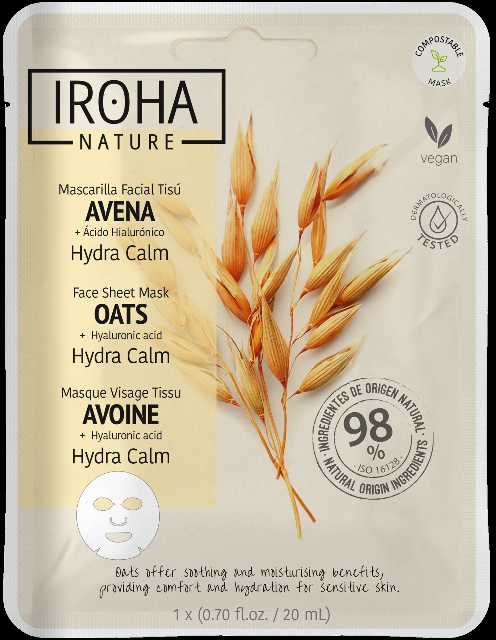 IROHA NATURE Hydra Calm Avoine 1 ks