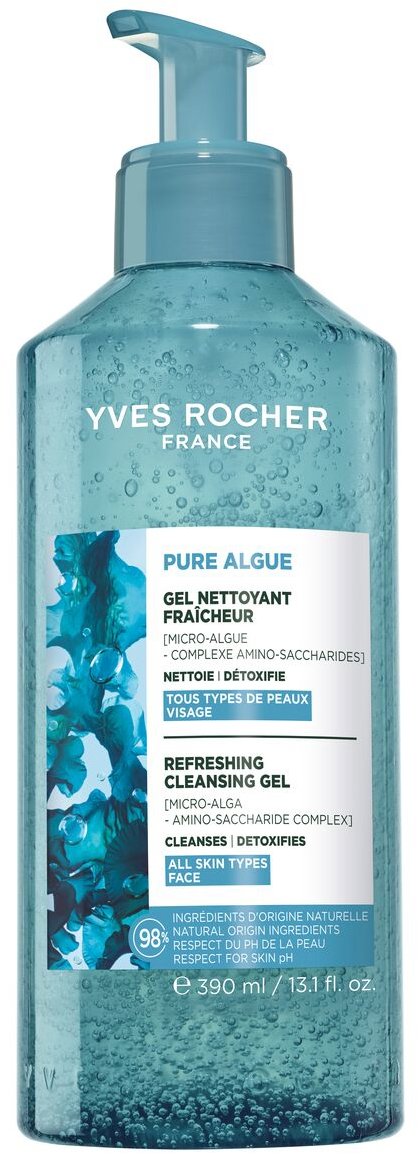 YVES ROCHER Pure Algue svieži čistiaci gél 390 ml